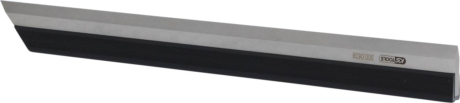 Un profilé d'angle noir et argenté portant l'inscription « Stoley ».