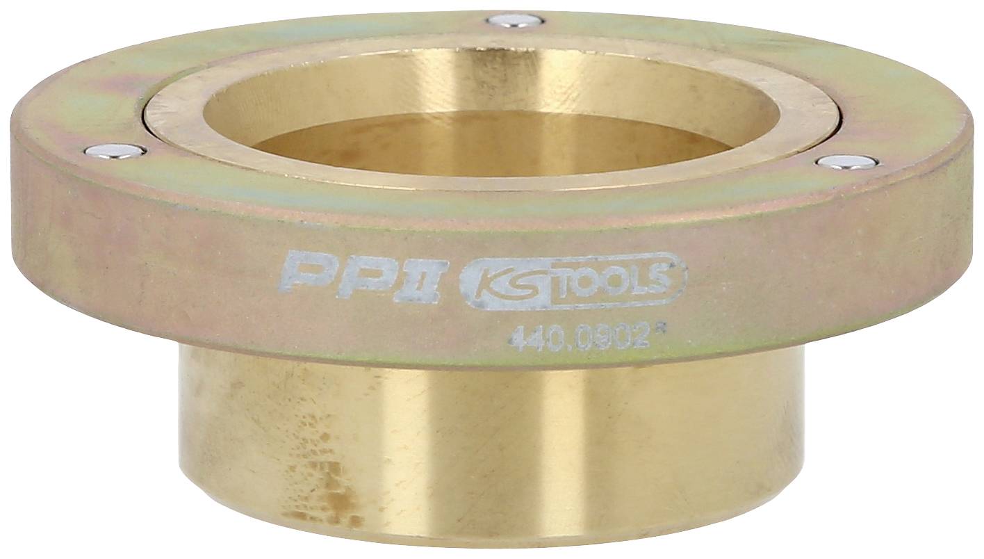 Adaptateur rond métallique avec des vis visibles. Inscription 'KS TOOLS' et '440.0832'. Composant d'outil pour applications mécaniques.