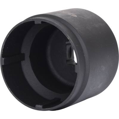 Adaptateur de clé à douille noir cylindrique, adapté au montage ou au démontage de certaines pièces automobiles.