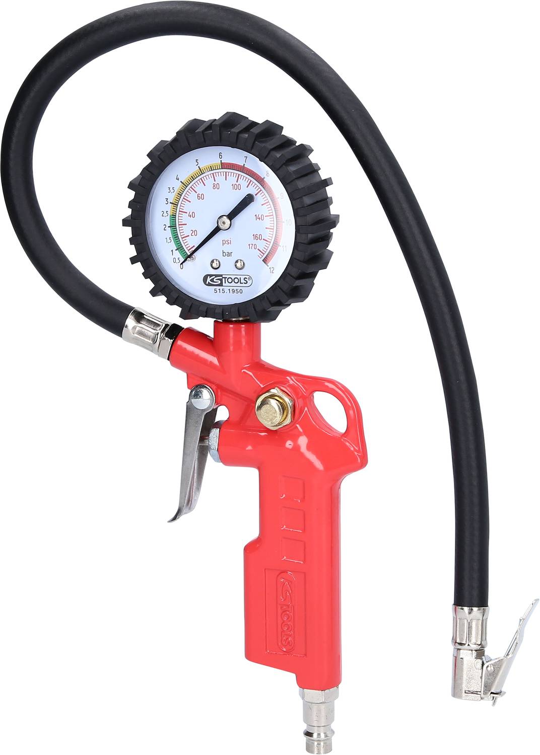 KS Tools 515.1950 Tyre Filling Gauge, 0-12Bar