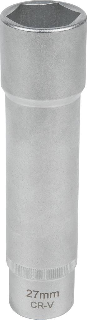 Douille hexagonale, argentée, taille 27 mm, matériau CR-V.