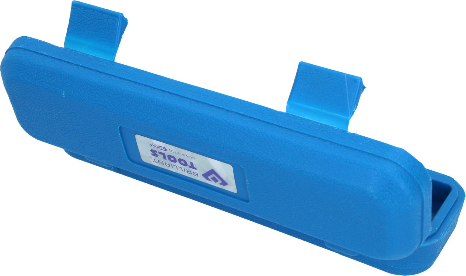 Un levier à ventouse en plastique bleu avec surface étiquetée. Utilisé pour retirer ou installer des vitres en toute sécurité.