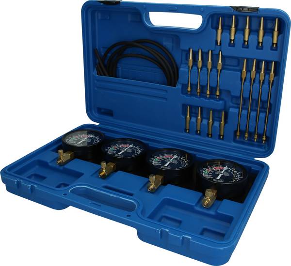 Brilliant Tools BT581200 Testeur de carburateur synchrone, avec 4 horloges synchrones, 26 pcs