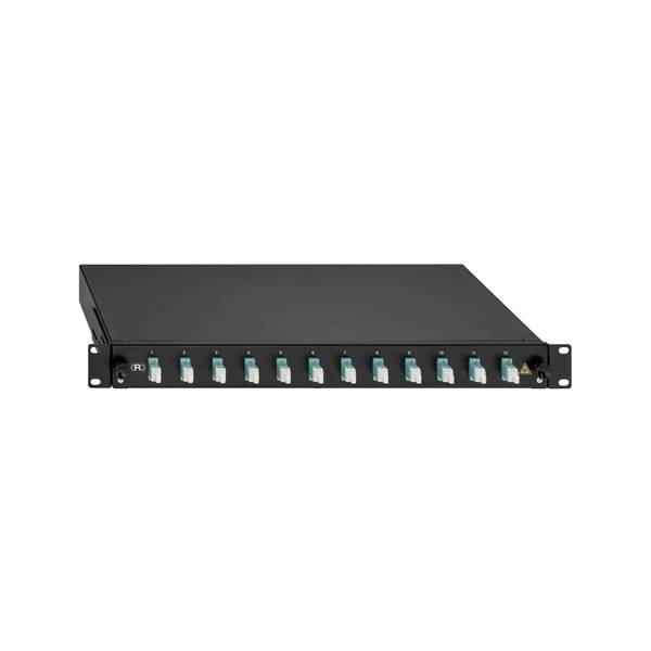 Rutenbeck 12 x LC-D OM3 aqua Boîte à épissures FO 12 ports 1 UH
