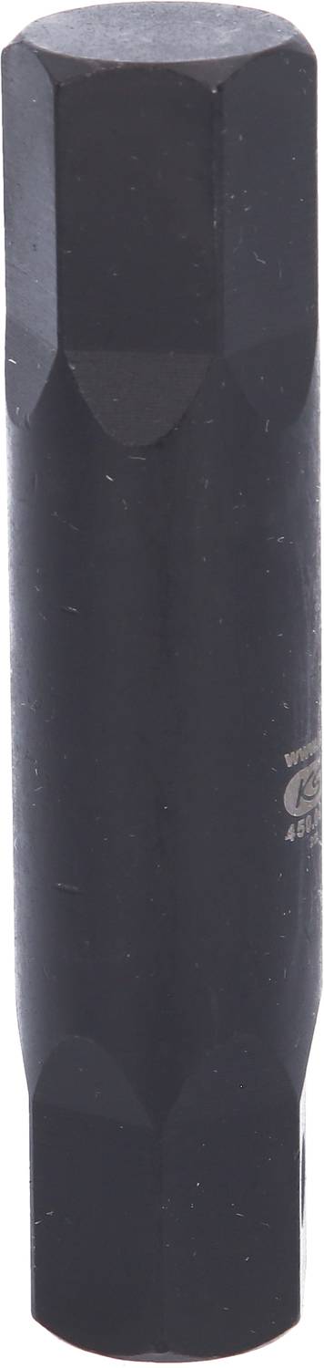 Un embout de clé à chocs noir à six pans. Adapté pour des applications mécaniques.
