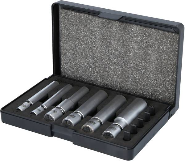 KS Tools 500.7325 1/4" + 3/8" SET de douilles à bougie et à bougie avec articulation, 11 pcs