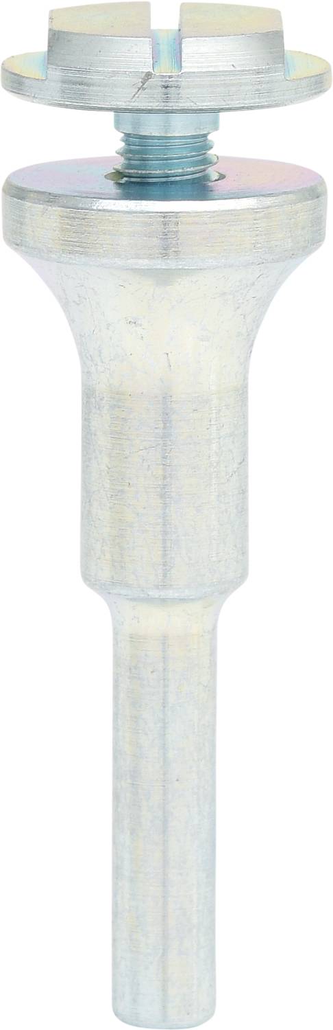 Accessoire de fraisage métallique à tête fendue et filetage de vis, adapté pour une fixation précise dans des outils de rotation.