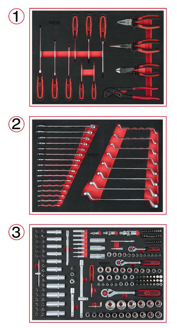KS Tools 713.0215 Jeu d'outils  Acier Chrome-Vanadium 215 parties