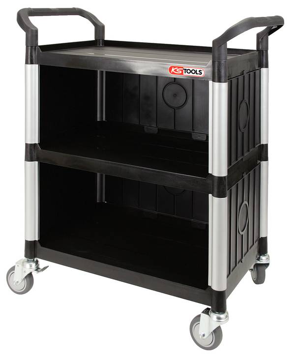 KS Tools 800.0021 Chariot de service plastique Couleur: noir-argent