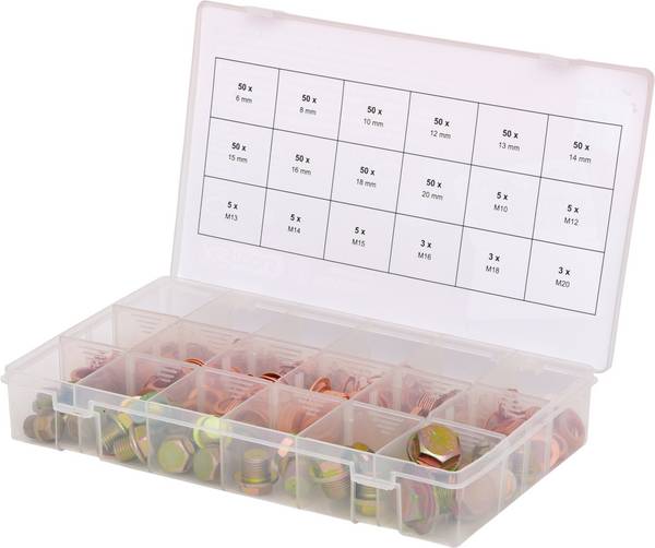 KS Tools 970.0200 Assortiment de vis et bagues d'étanchéité pour carter d'huile, 534 pcs