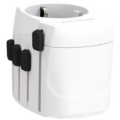 Un taille-crayon électrique blanc avec un interrupteur noir et plusieurs orifices d'insertion pour différentes tailles de crayons.