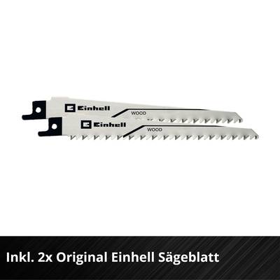 Deux lames de scie Einhell pour bois.