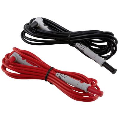 Câble de mesure Chauvin Arnoux P01295499   2 cordons de mesure de sécurité 3M, fiche droite/coudée, rouge+noir 1 set