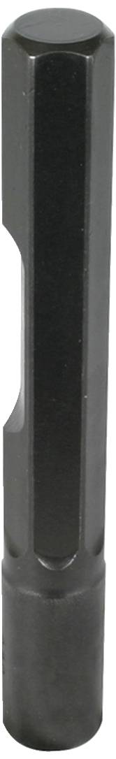 Long outil métallique noir avec un corps cylindrique lisse ; probablement un instrument de précision ou un accessoire de machine.