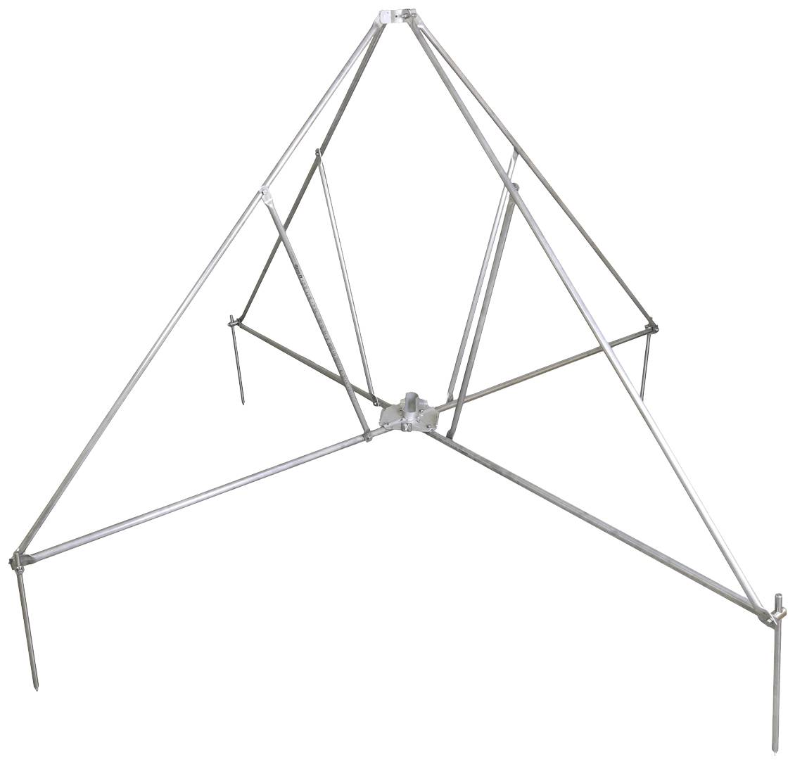 'Cadre réflecteur en aluminium triangulé, ajustable et pyramidal, adapté pour le montage d'antenne.'