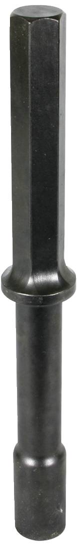 Tige noire hexagonale à pointe arrondie, orientée verticalement. Outil utilisé pour la fixation ou le montage.