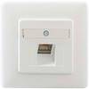 Rutenbeck 136112030 Prise réseau encastré insert avec plaque centrale et châssis 10 Gbit/s blanc