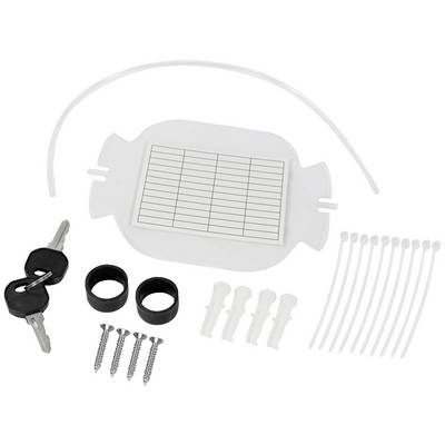 Kit de fixation comprenant des vis, des colliers de serrage, des clés et des composants de support, destiné à l'installation d'équipements de sécurité.