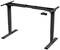 Cadre de bureau noir réglable en hauteur avec unité de commande intégrée pour un réglage ergonomique de la hauteur de travail.