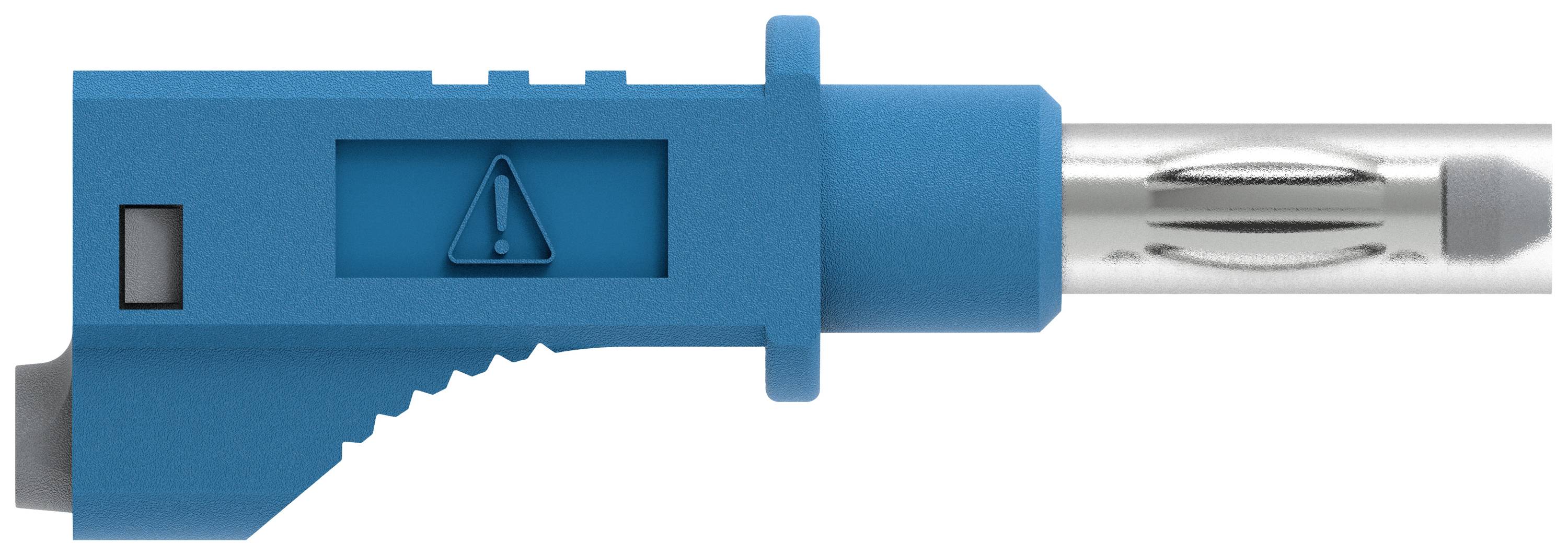 Un dispositif médical bleu doté d'une chambre métallique, utilisé pour les injections médicales ou le prélèvement d'échantillons.