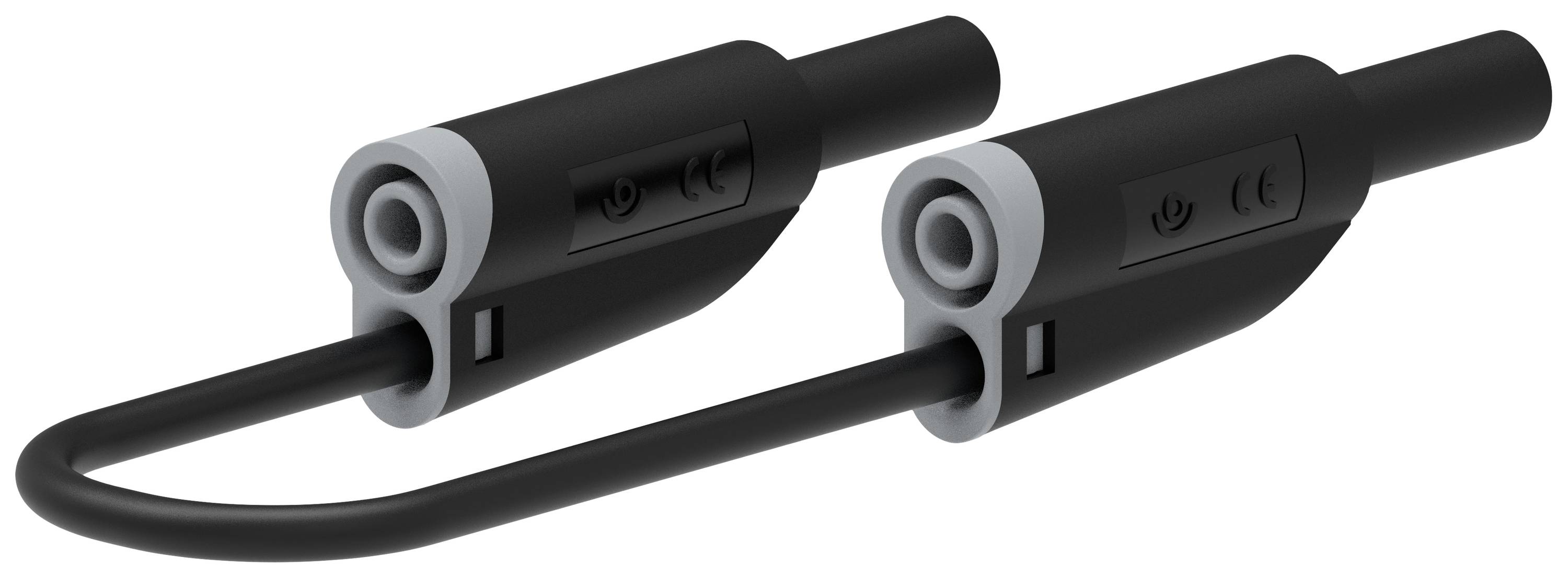 Electro PJP 2610-IEC-CD1-25N Cordon de mesure Banane mâle 4 mm Banane mâle 4 mm 25 cm noir 1 pc(s)-1