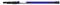 Perche télescopique bleue avec poignée noire, adaptée pour le nettoyage ou les travaux de peinture. L'étiquette avec les informations de sécurité est visible.