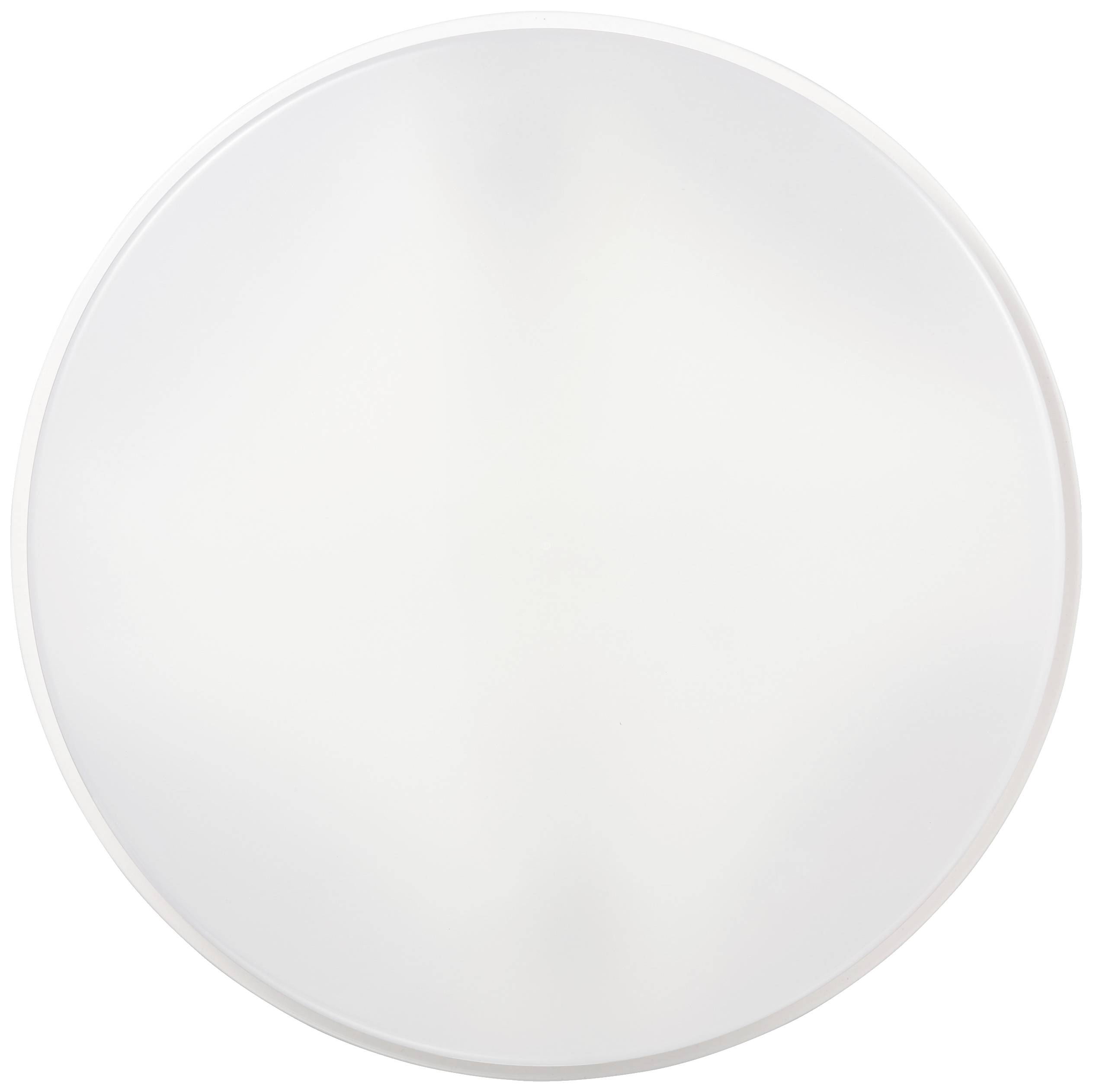 Une surface ronde, blanche, sans motifs ou détails reconnaissables.