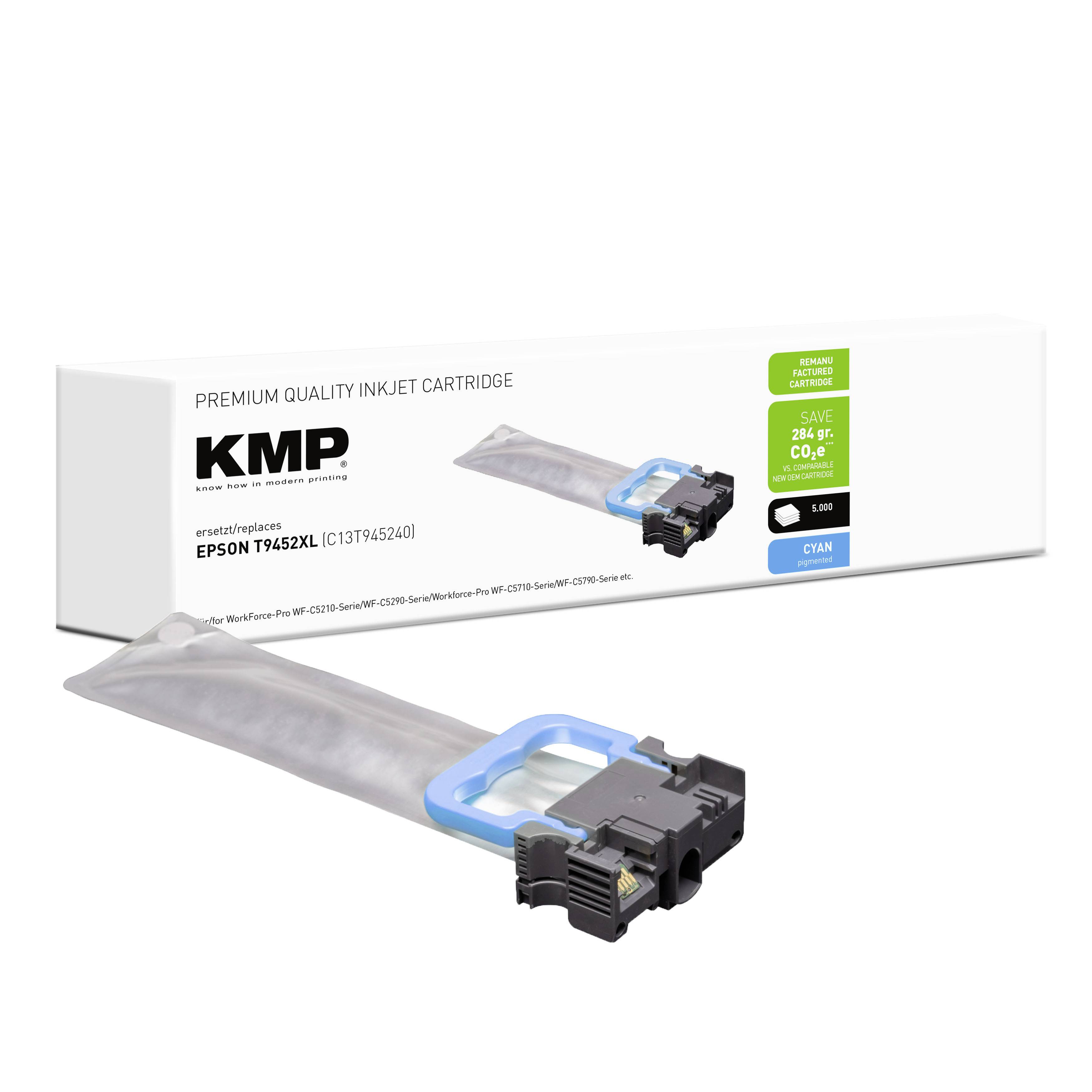 KMP Encre remplace Epson T9452 compatible cyan E256X 1645,4003
