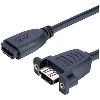 Lyndahl HDMI Câble adaptateur Prise femelle HDMI-A 0.2 m noir LKPK005  Câble HDMI