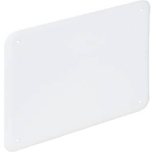 Panneau rectangulaire blanc en plastique.