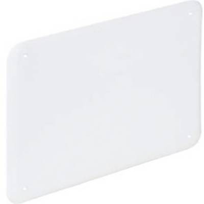 Panneau rectangulaire blanc en plastique.