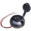 ProCar Alimentation ronde USB-C/A double prise avec couvercle Charge de courant max=5 A 12 V, 24 V
