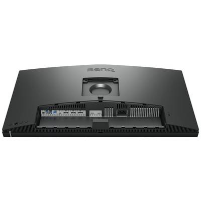 Verso d'un moniteur BenQ avec des connexions visibles, comprenant HDMI, USB et port réseau ; adapté à une utilisation multifonctionnelle.