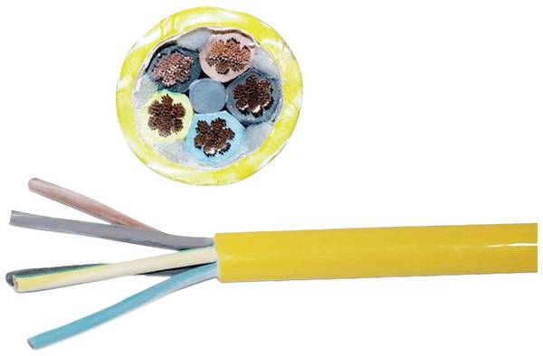 Câble de raccordement Gifas Electric 206486 H07BQ-F 5 x 6 mm² jaune Marchandise vendue au mètre