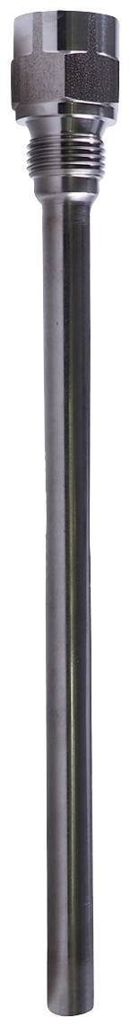 Un manchon de sonde métallique à filetage et tête hexagonale pour fixation dans des systèmes de tuyauterie ou des appareils.