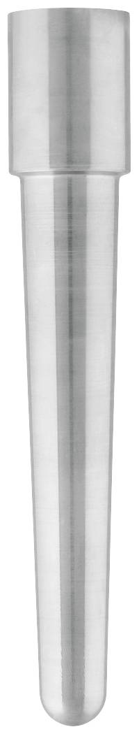 Tige métallique argentée avec une extrémité étroite et une tête cylindrique plus large, probablement un composant technique ou mécanique.