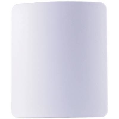Une carte en plastique blanche vierge sur un fond neutre.