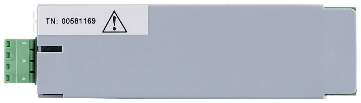 Composant électronique gris avec symbole d'avertissement et le numéro 'TN : 00561169' en haut à gauche.