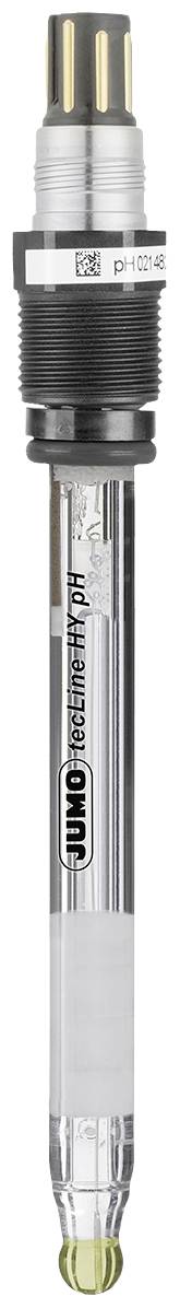 Une sonde de mesure de pH avec connexion métallique et boîtier en verre, adaptée aux mesures de pH précises dans des applications scientifiques.