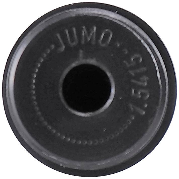 Une roue noire portant l'inscription 'JUMO' et les chiffres '716145'. Les bords sont en relief et elle ressemble à un élément de joint.