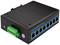 Commutateur Ethernet industriel à 8 ports, vue principale montrant les connexions et les voyants d'état sur la face avant.