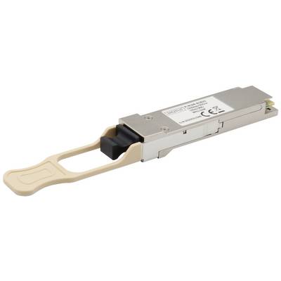 Un module de transceiver QSFP-DD utilisé pour les connexions de données à haute vitesse dans les équipements réseau.
