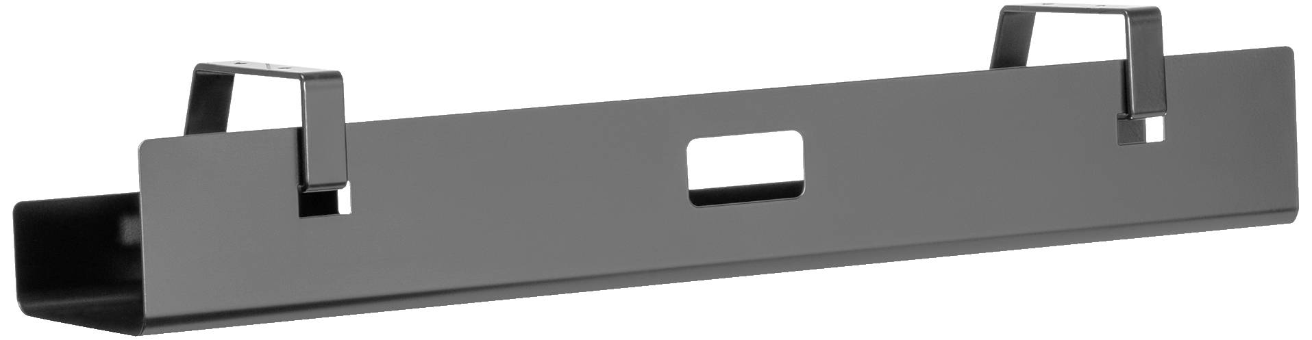 Une surface métallique grise avec une fente carrée et une poignée rectangulaire.