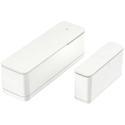Deux appareils électroniques modernes blancs de différentes tailles, côte à côte. Ils présentent un design minimaliste.