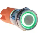 Joy-it Button12E-03 Button12E-03 Bouton-poussoir à rappel vert (Ø x H) 12 mm x 26.5 mm IK10, IP67 1 pc(s) Piece