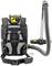 Aspirateur-balai portable avec tuyau d'aspiration flexible, sangles ergonomiques et éléments de commande. Idéal pour le nettoyage mobile.