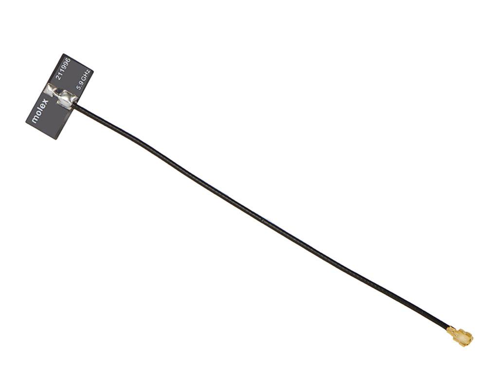 Antenne de type Molex avec câble long et connecteur, adaptée aux connexions sans fil dans les dispositifs électroniques.