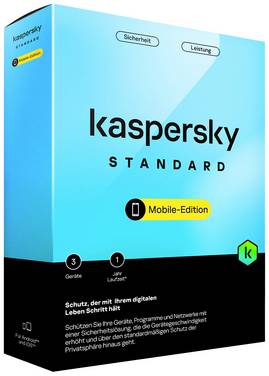 Kaspersky Standard Mobile Edition licence annuelle, 3 licences Android Antivirus