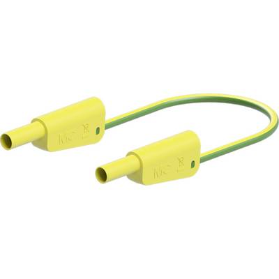 Bande de terre jaune avec des rayures vertes, deux gaines de protection portant l'inscription 'MC'. Relie les composants électriques pour assurer la mise à la terre.