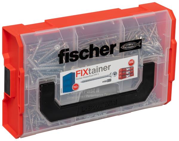 Assortiment de vis pour panneaux d'aggloméré Fischer FixTainer PowerFast II TX VG 562273       acier étamé par galvanisation 1 set